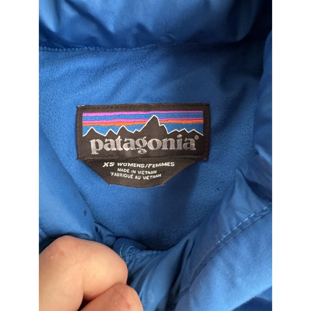 Patagonia Women's Bivy Jacket Down Filled Puffer Colorblock Coat Size XS - Picture 5 of 5